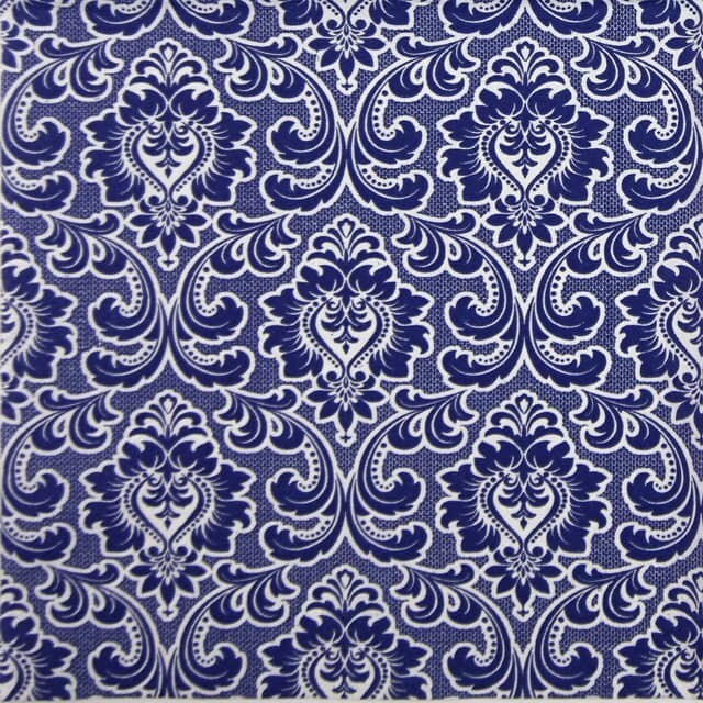 Decoupage Paper Napkins - Pattern - Wallpaper Pattern Warm Navy (1 Sheet)
