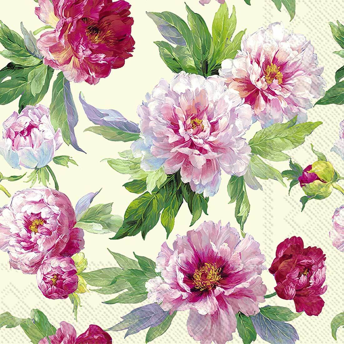 Decoupage Paper Napkins - Floral - Olga Cream (1 Sheet)