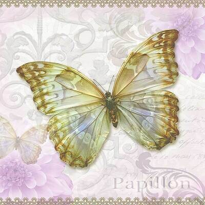 Decoupage Paper Napkins - Butterflies - Papillon (1 Sheet)