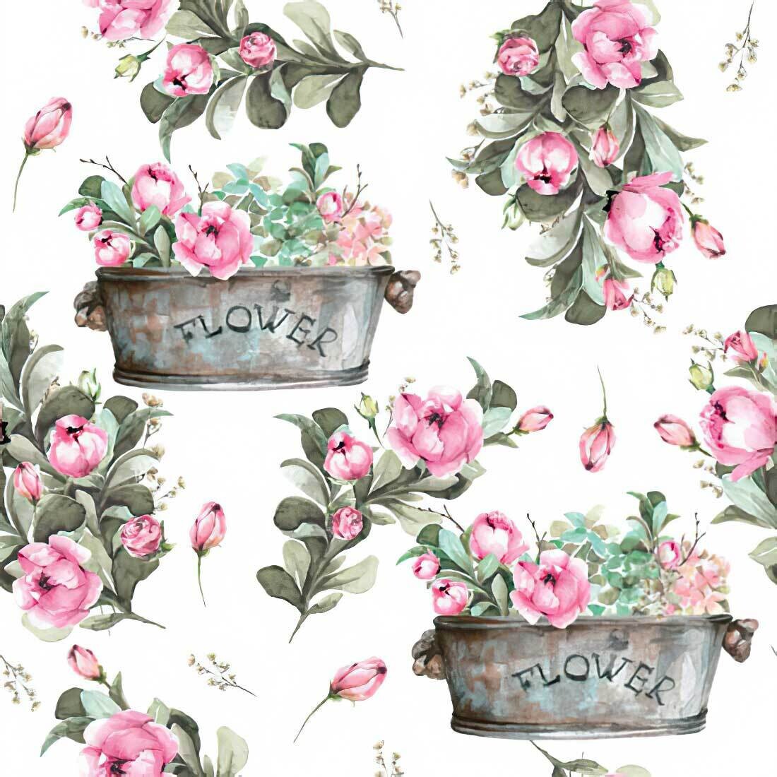 Decoupage Paper Napkins - Floral - Peony Flower Boxes (1 Sheet)