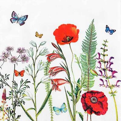 Decoupage Paper Napkins - Floral - Meadow in Bloom (1 Sheet)