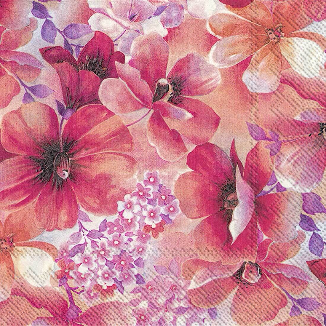 Decoupage Paper Napkins - Floral - Prissy (1 Sheet)