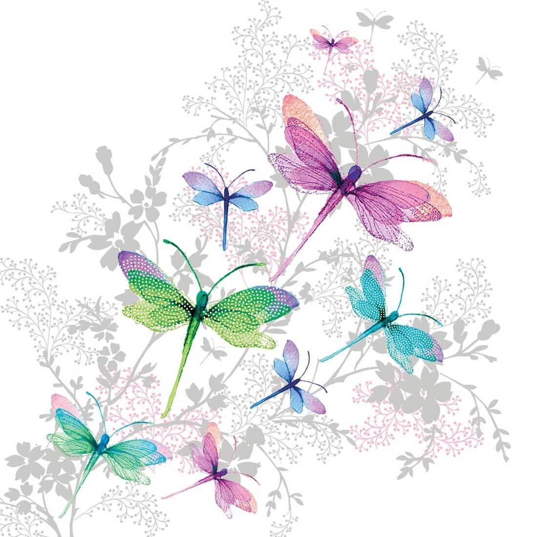 Decoupage Paper Napkins - Butterflies - Dragonfly Groove (1 Sheet)