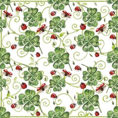 Decoupage Paper Napkins - Other - Clover & Ladybugs (1 Sheet)