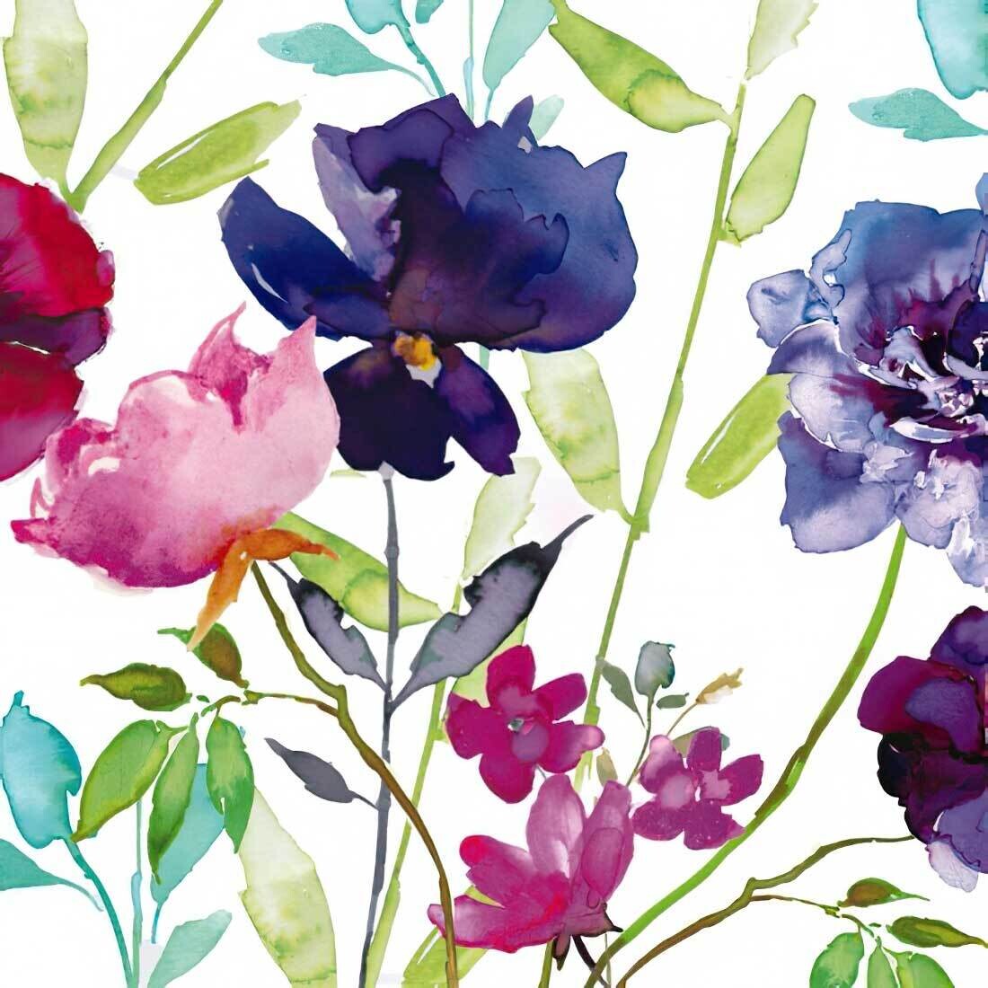 Decoupage Paper Napkins - Floral - Viola Fiori (1 Sheet)