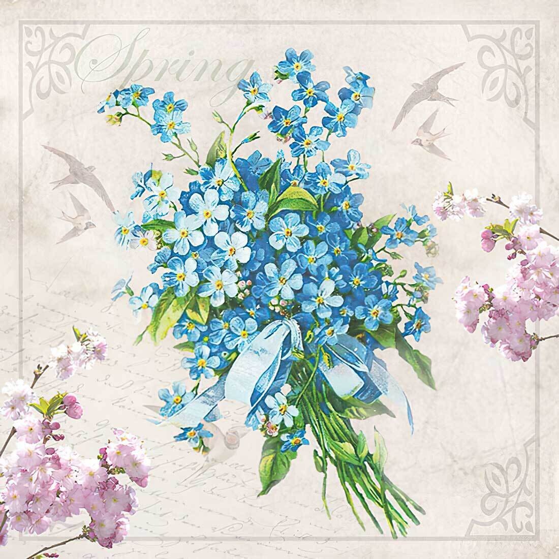 Decoupage Paper Napkins - Floral - Laura (1 Sheet)