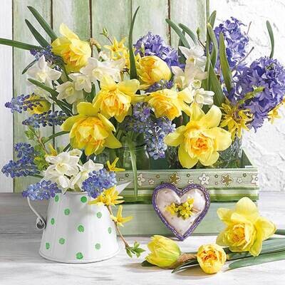Decoupage Paper Napkins - Floral - Mix Of Flowers (1 Sheet)