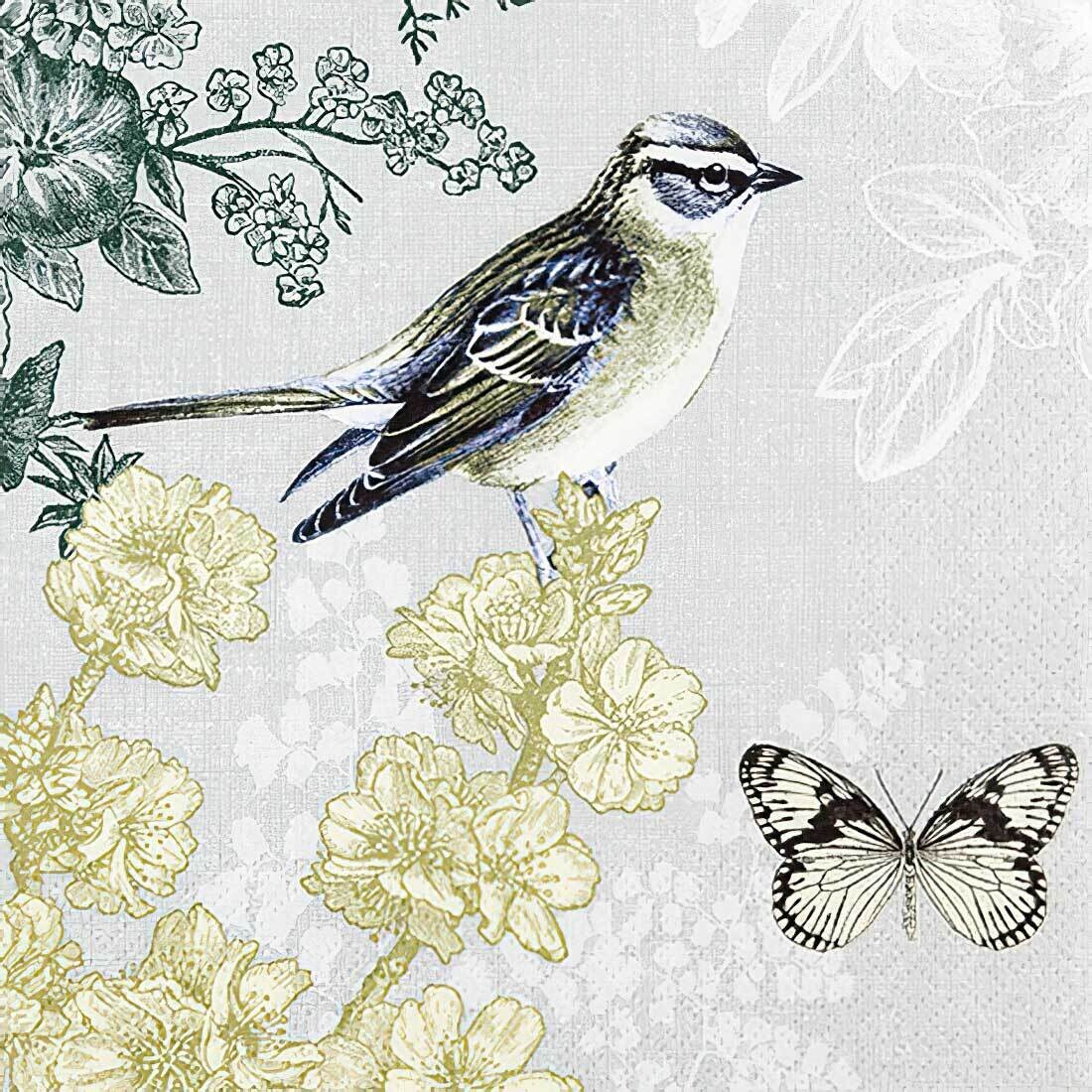 Decoupage Paper Napkins - Bird - Quiet Scene (1 Sheet)