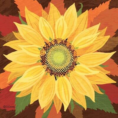 Decoupage Paper Napkins - Floral - October Sunflower (1 Sheet)