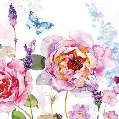 Decoupage Paper Napkins - Floral - Lucy (1 Sheet)