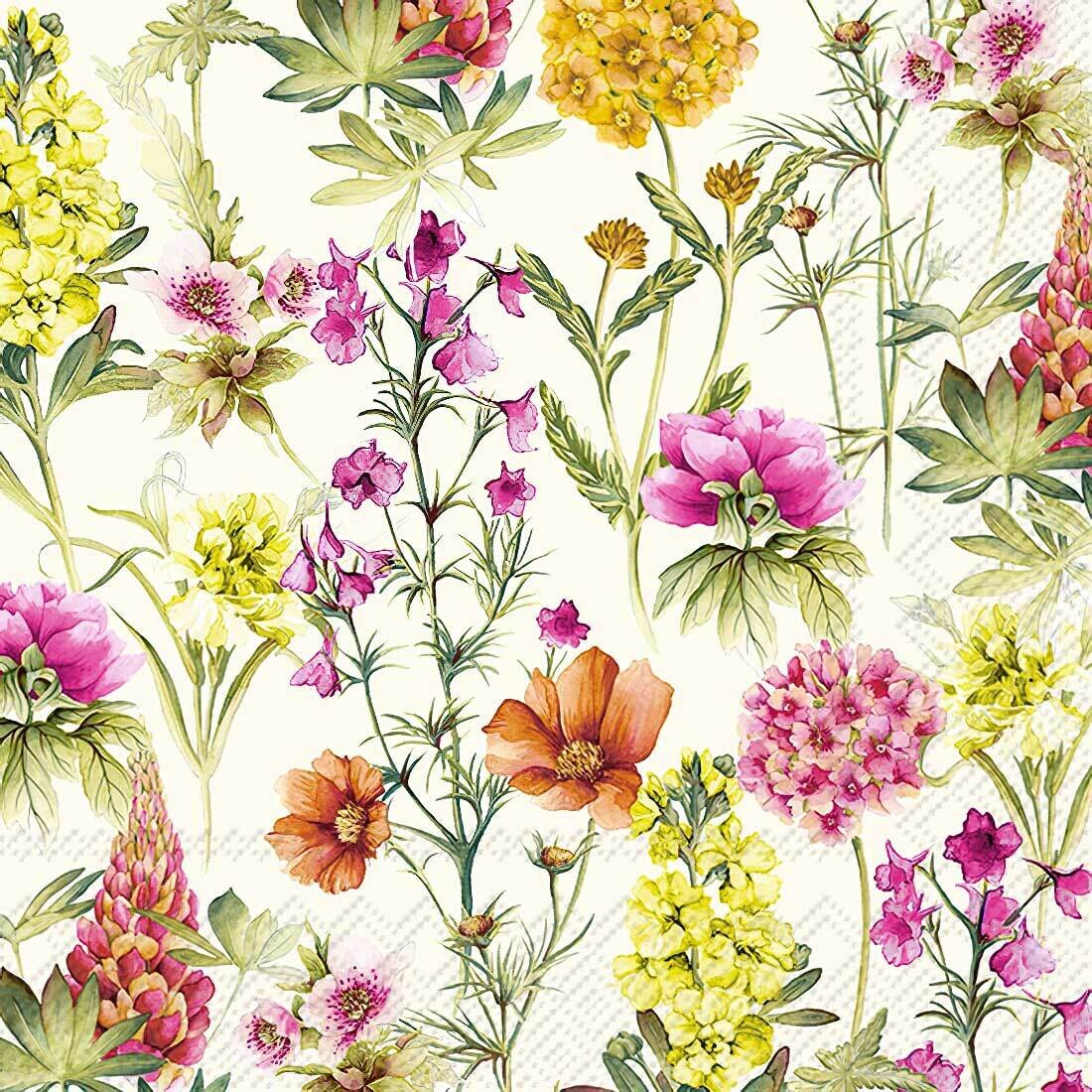 Decoupage Paper Napkins - Floral - Marabella Cream (1 Sheet)