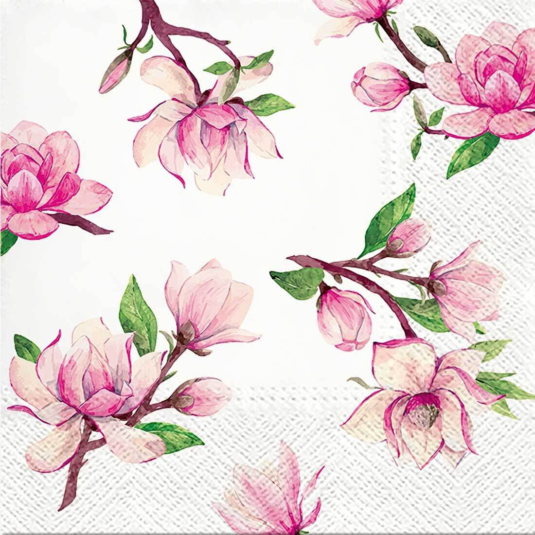 Decoupage Paper Napkins - Floral - Magnolia Springs (1 Sheet)