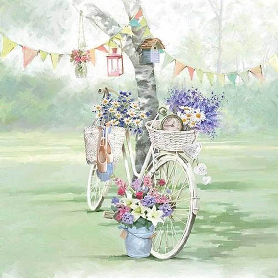 Decoupage Paper Napkins - Other - Bike Against Tree (1 Sheet)