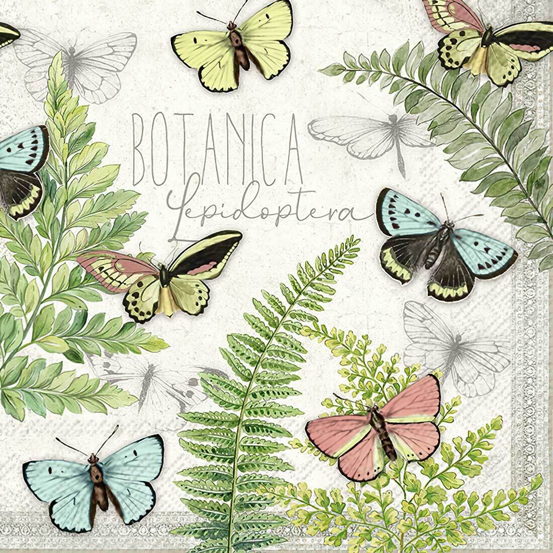 Decoupage Paper Napkins - Butterflies - Farfalle Cream (1 Sheet)