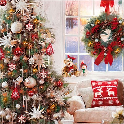 Decoupage Paper Napkins - Christmas/Xmas - Ready for X-Mas (1 Sheet) Out of Stock