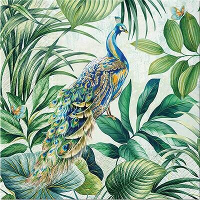 Decoupage Paper Napkins - Bird - Peacock (1 Sheet)