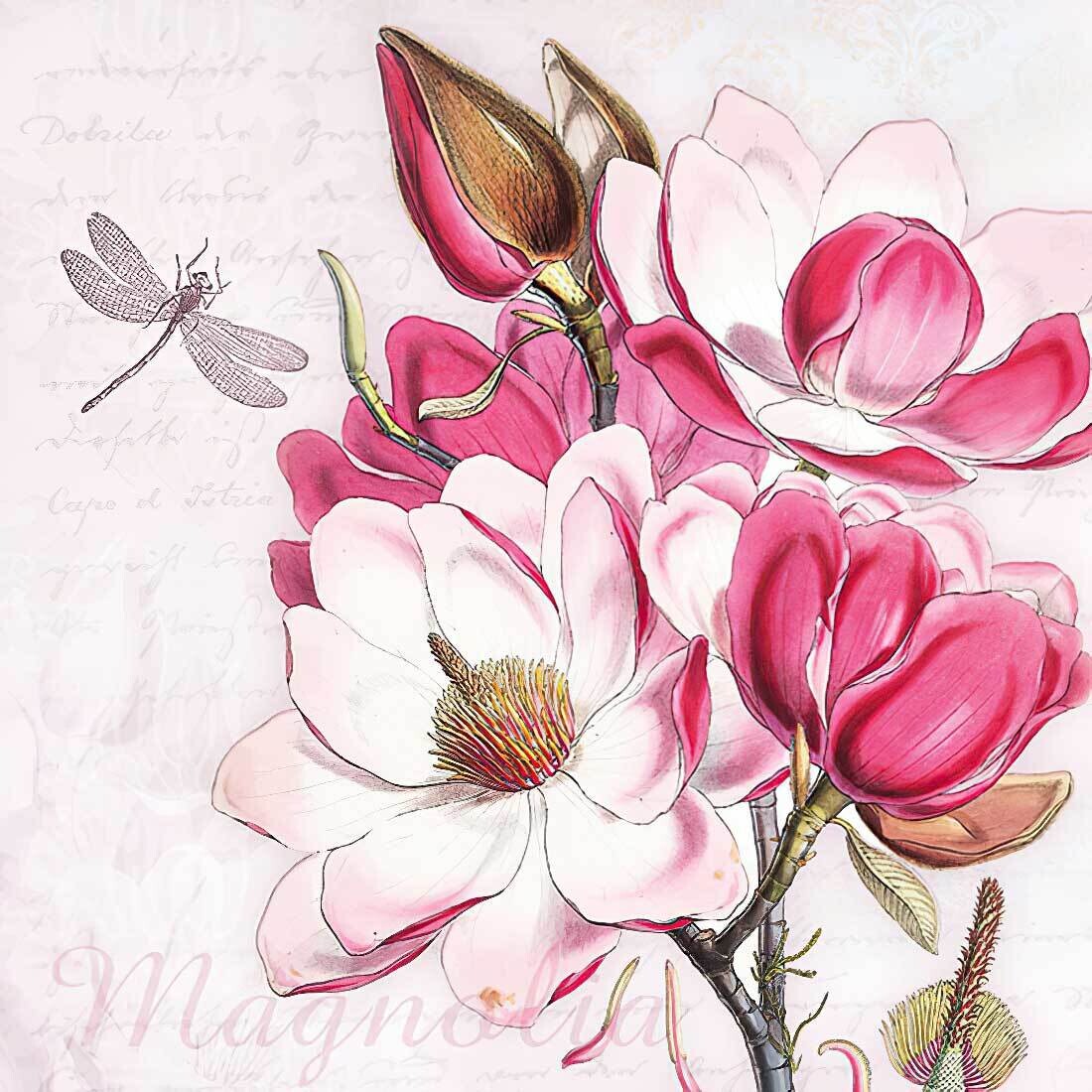 Decoupage Paper Napkins - Floral - Magdalena (1 Sheet)