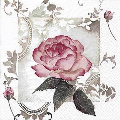 Decoupage Paper Napkins - Floral - Enchanting Rose Vintage (1 Sheet)