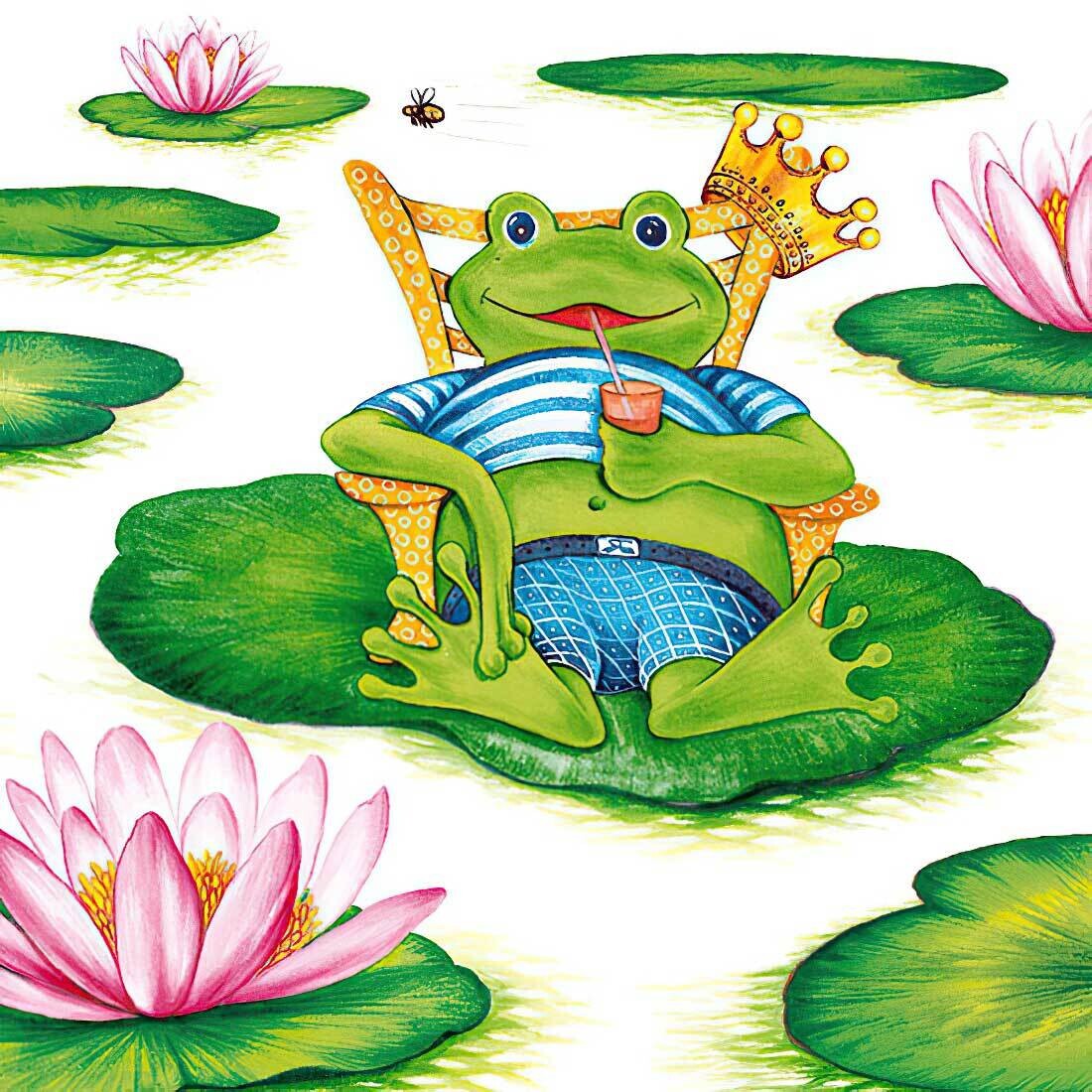 Decoupage Paper Napkins - Animals - Holiday Frog (1 Sheet)