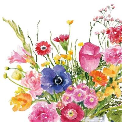 Decoupage Paper Napkins - Floral - Caroline (1 Sheet)