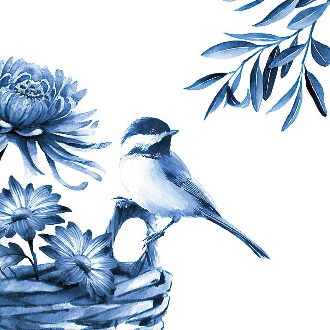 Decoupage Paper Napkins - Bird - Blue Bird (1 Sheet)