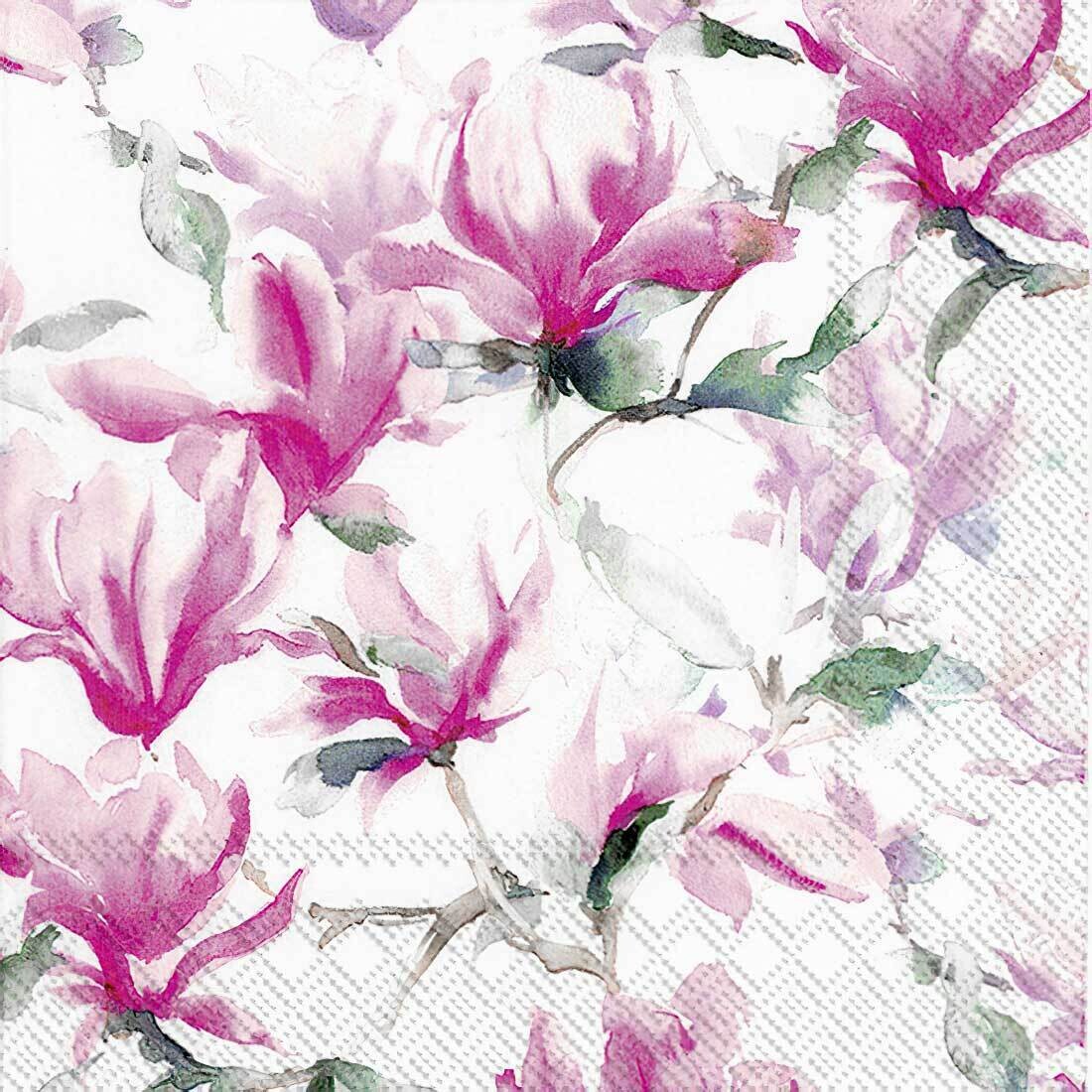 Decoupage Paper Napkins - Floral - Magnolia Poesie (1 Sheet)