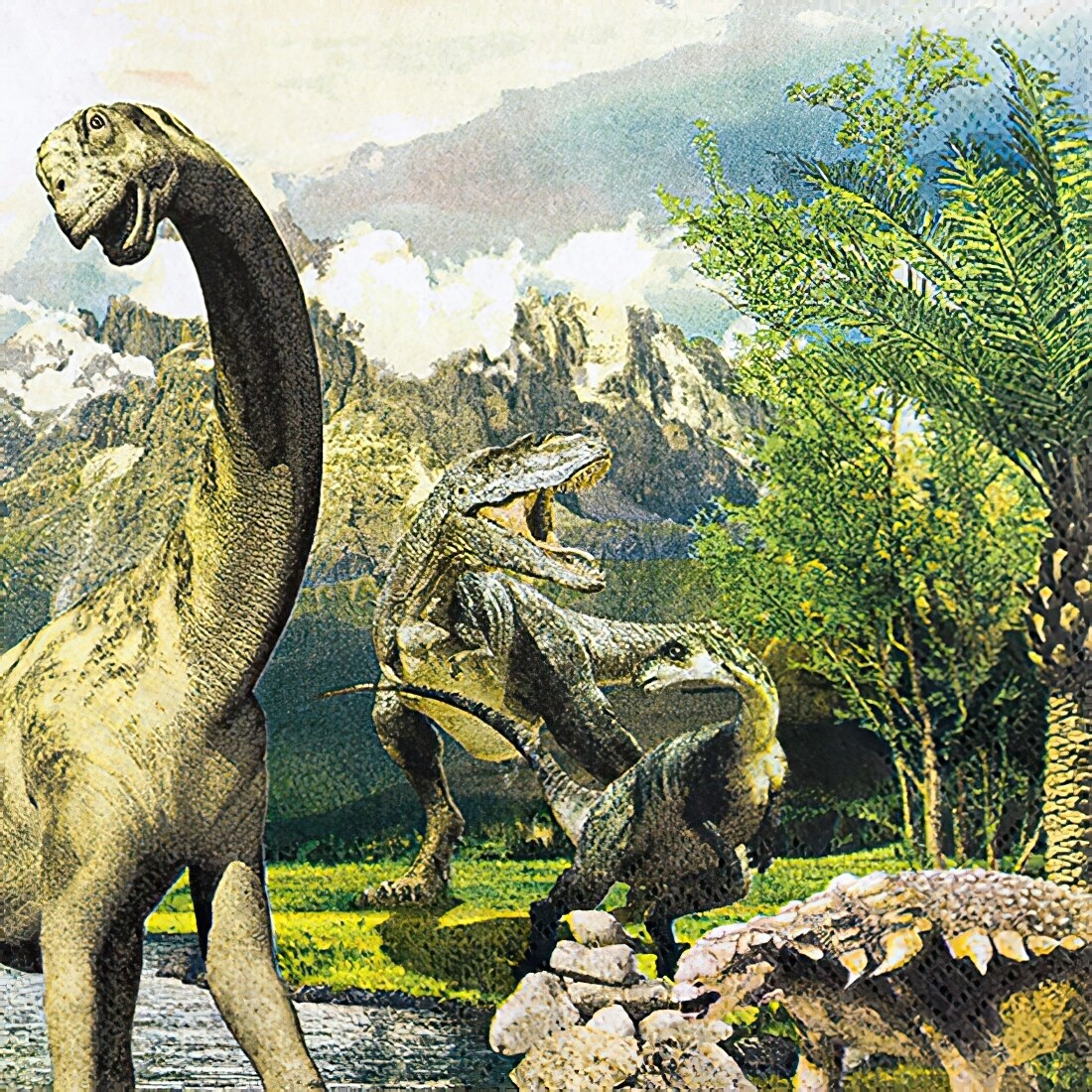 Decoupage Paper Napkins - Animals - Jurassic Dinosaurs (1 Sheet)