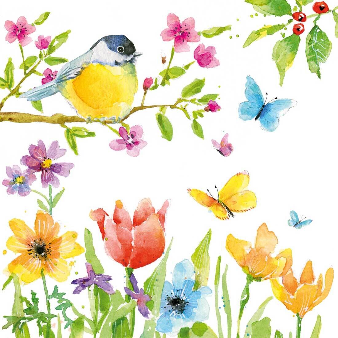 Decoupage Paper Napkins - Bird - Spring Bird (1 Sheet)