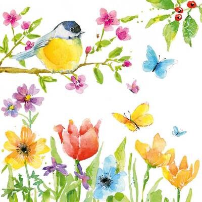 Decoupage Paper Napkins - Bird - Spring Bird (1 Sheet)