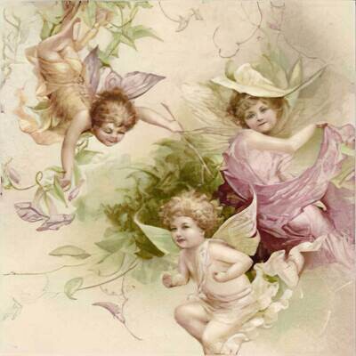 Decoupage Paper Napkins - Vintage - Fairies (1 Sheet)