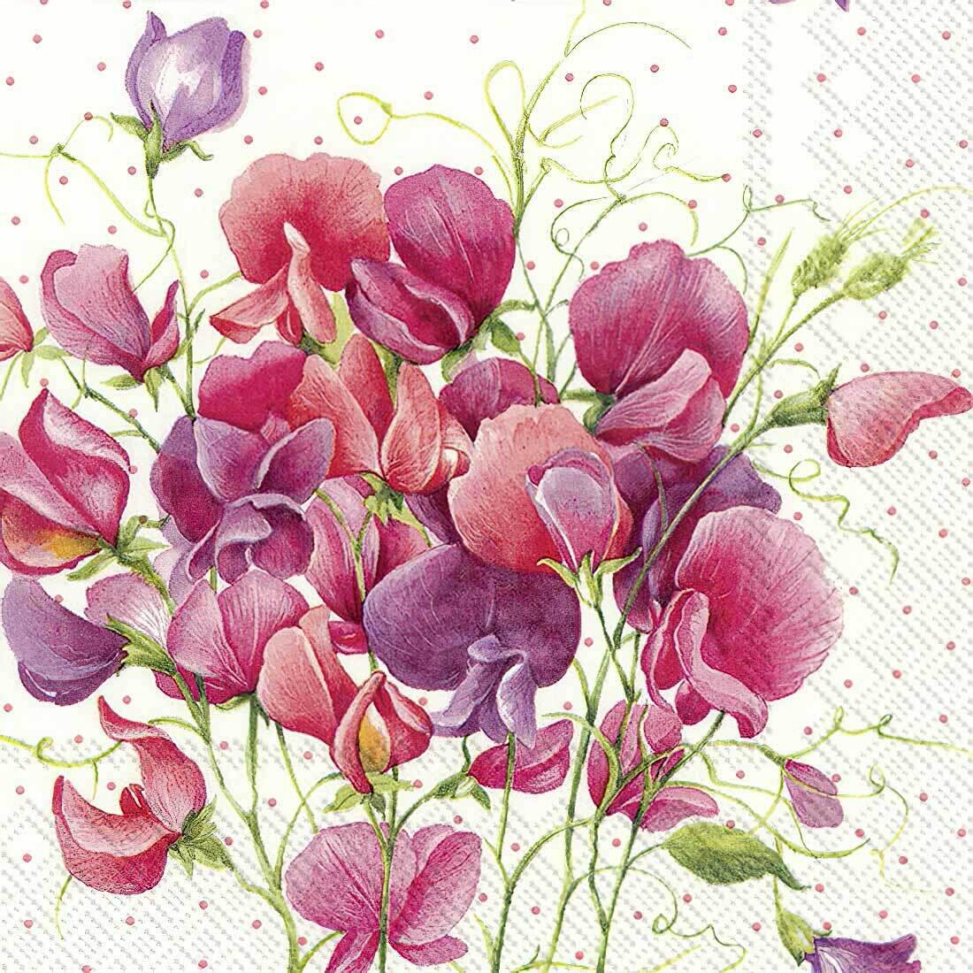 Decoupage Paper Napkins - Floral - Vicky White(1 Sheet)