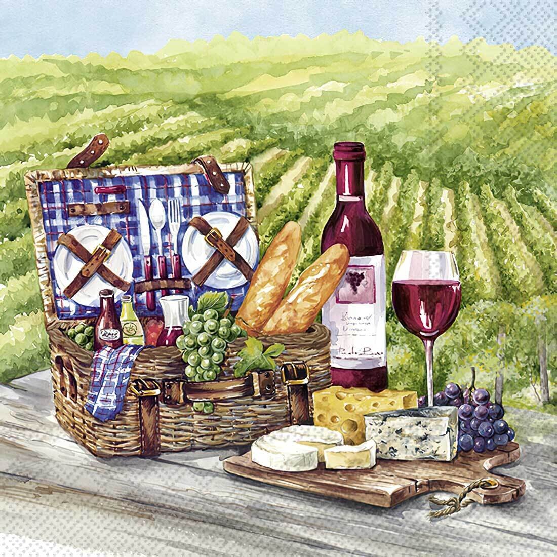 Decoupage Paper Napkins - Food & Drinks - Weinberg (1 Sheet) Out of Stock