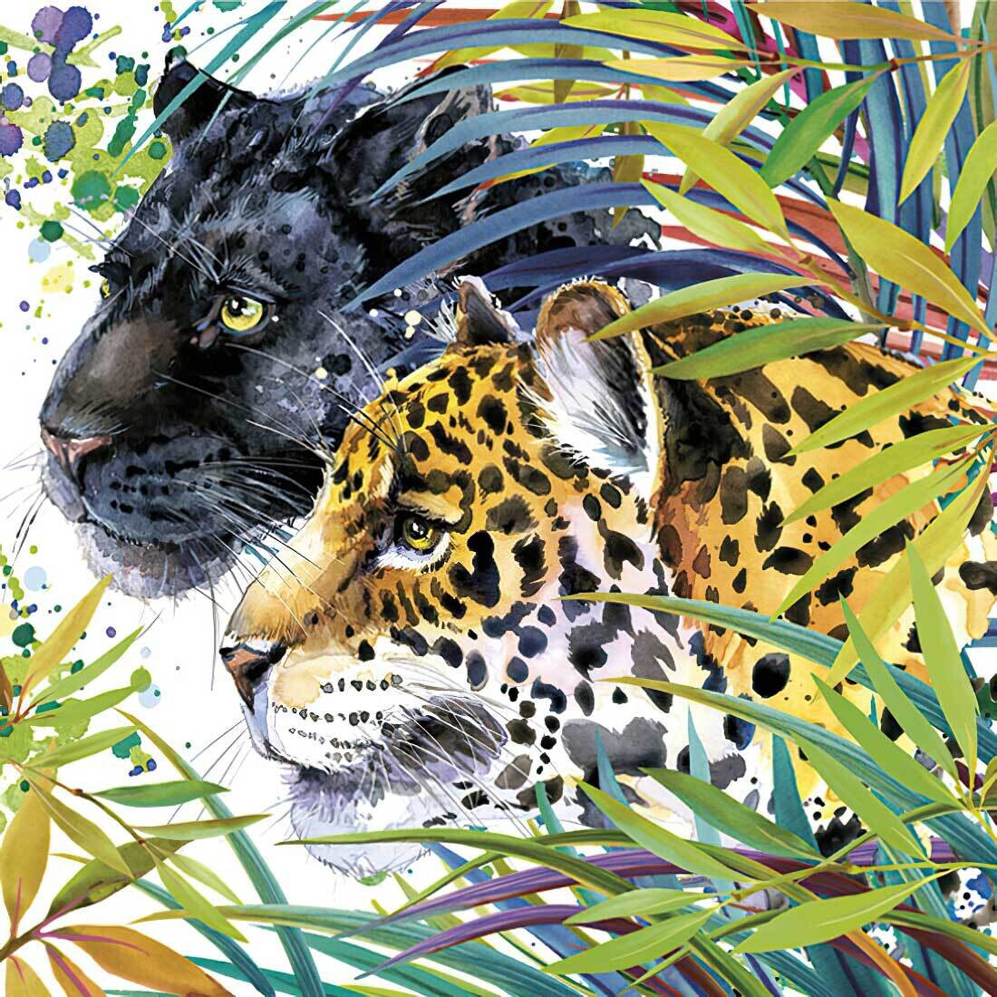 Decoupage Paper Napkins - Animals - Wild Cats Fantasy (1 Sheet)