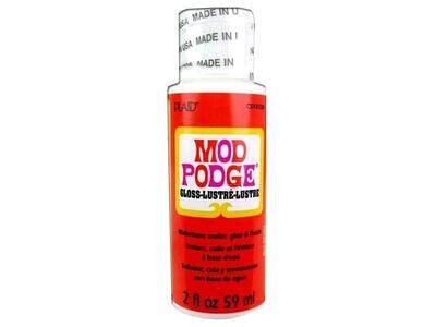Mod Podge Gloss Water Base Sealer/Glue And Finish, White, (2 oz/59ml)