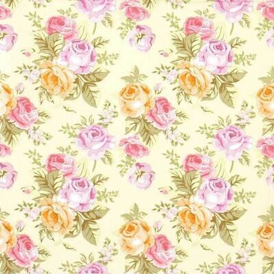 Decoupage Paper Napkins - Floral - Pastel Roses Wallpaper (1 Sheet)