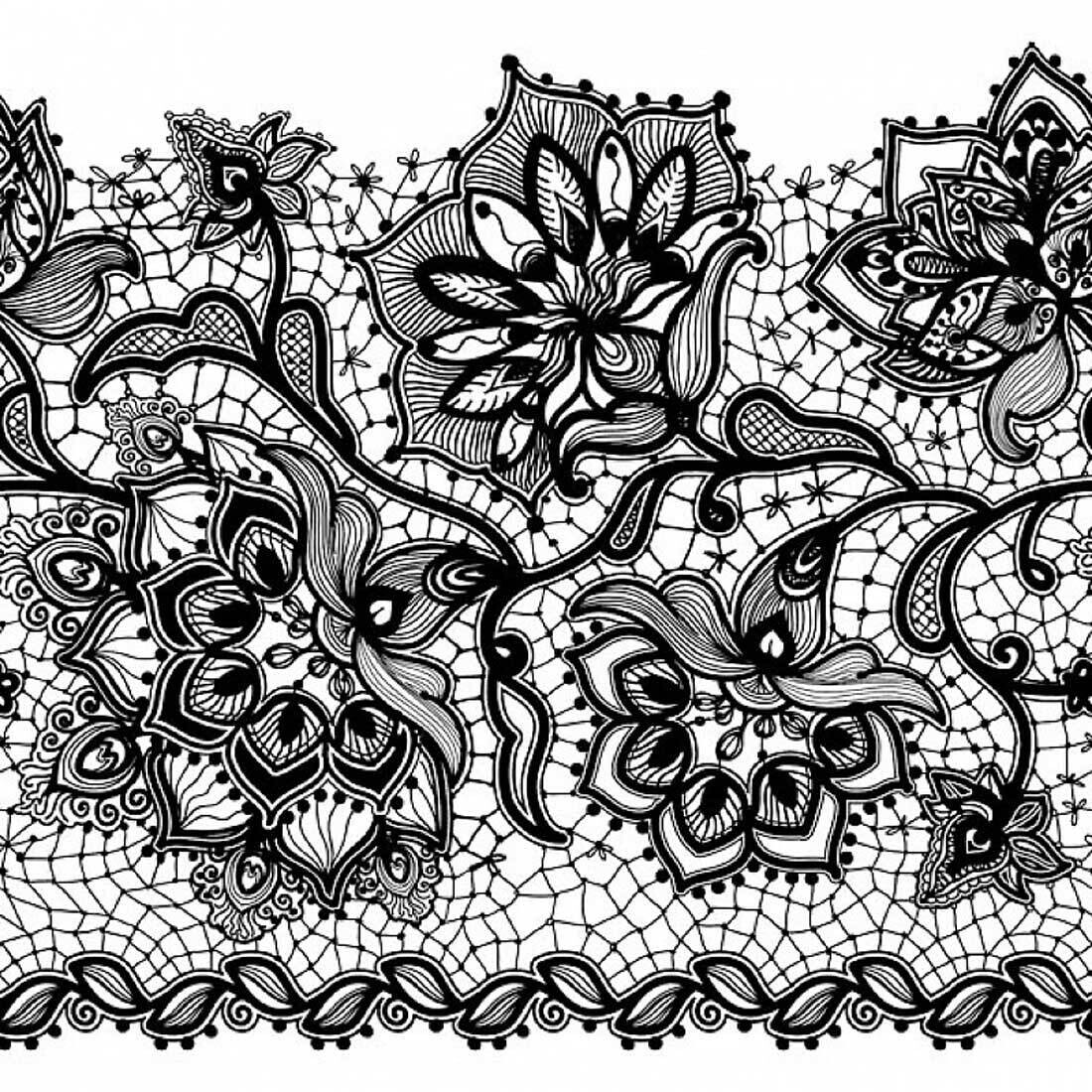 Decoupage Paper Napkins - Pattern - Gloria Black (1 Sheet)