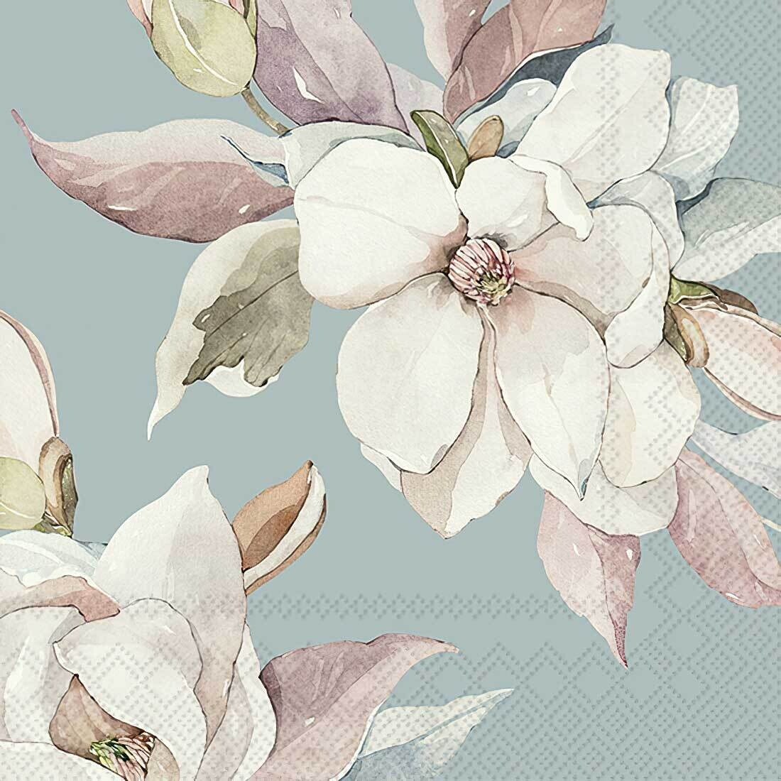Decoupage Paper Napkins - Floral - Eloise Blue (1 Sheet)