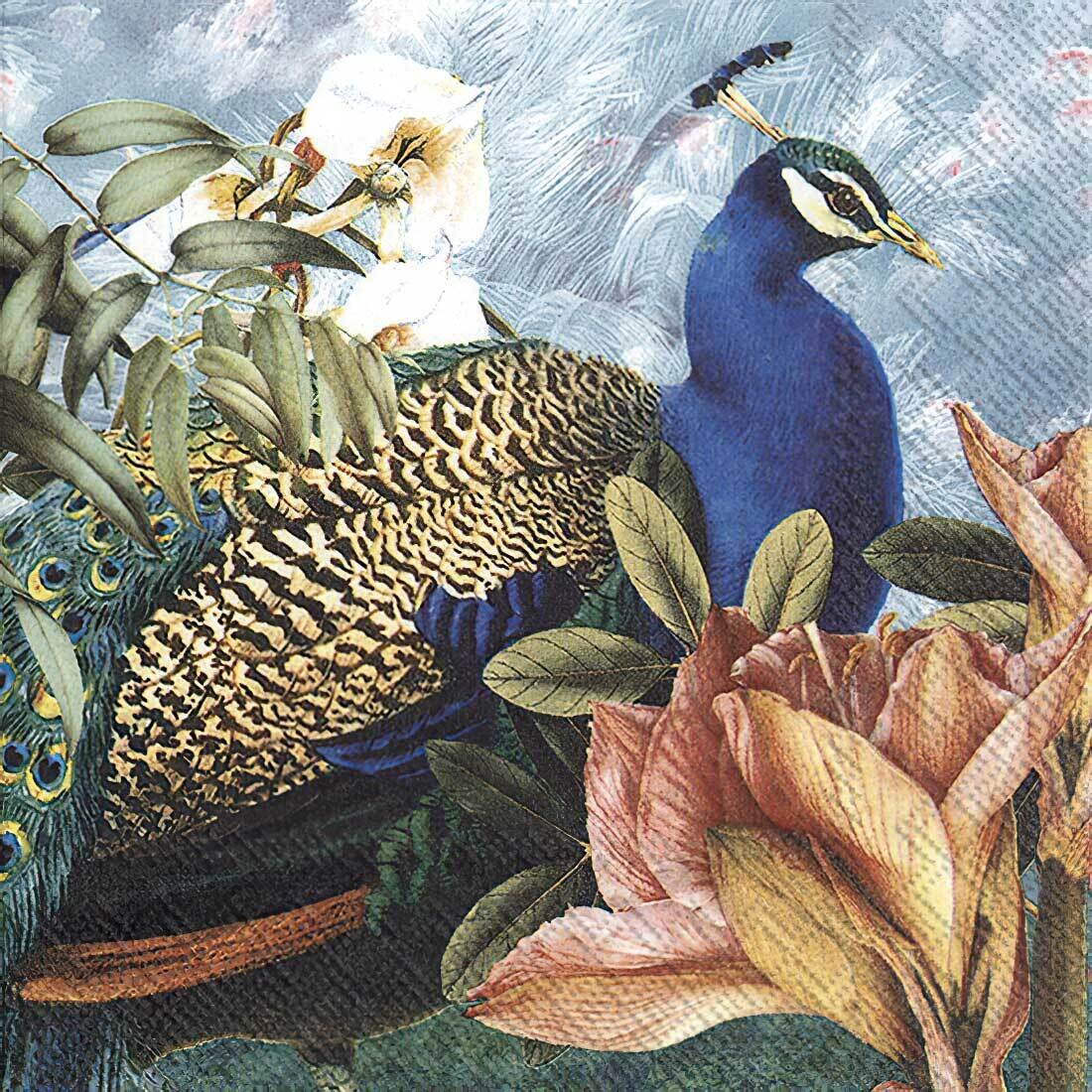 Decoupage Paper Napkins - Bird - Paradise Peacock (1 Sheet)