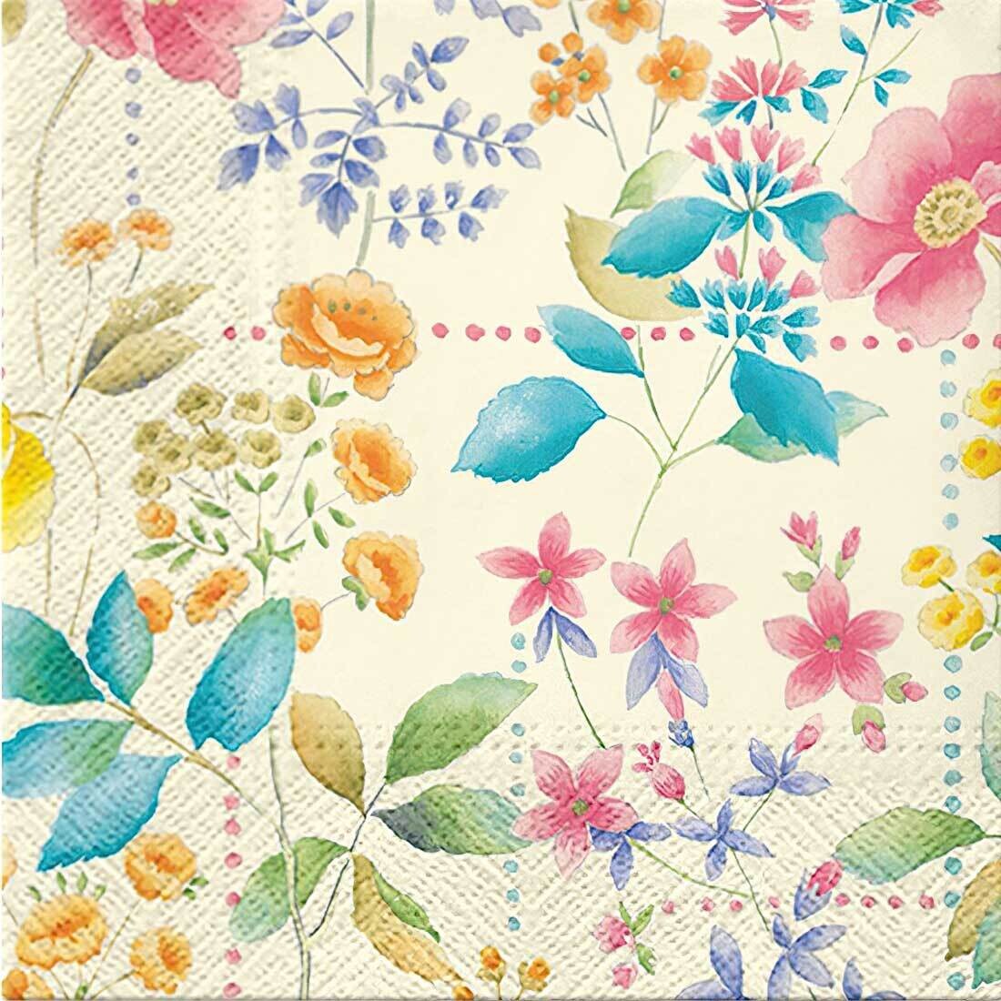 Decoupage Paper Napkins - Floral - Wild Meadow (1 Sheet)