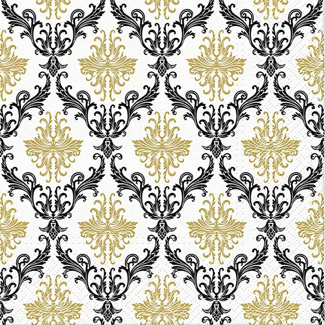 Decoupage Paper Napkins - Pattern - Royal Ornament Gold (1 Sheet)