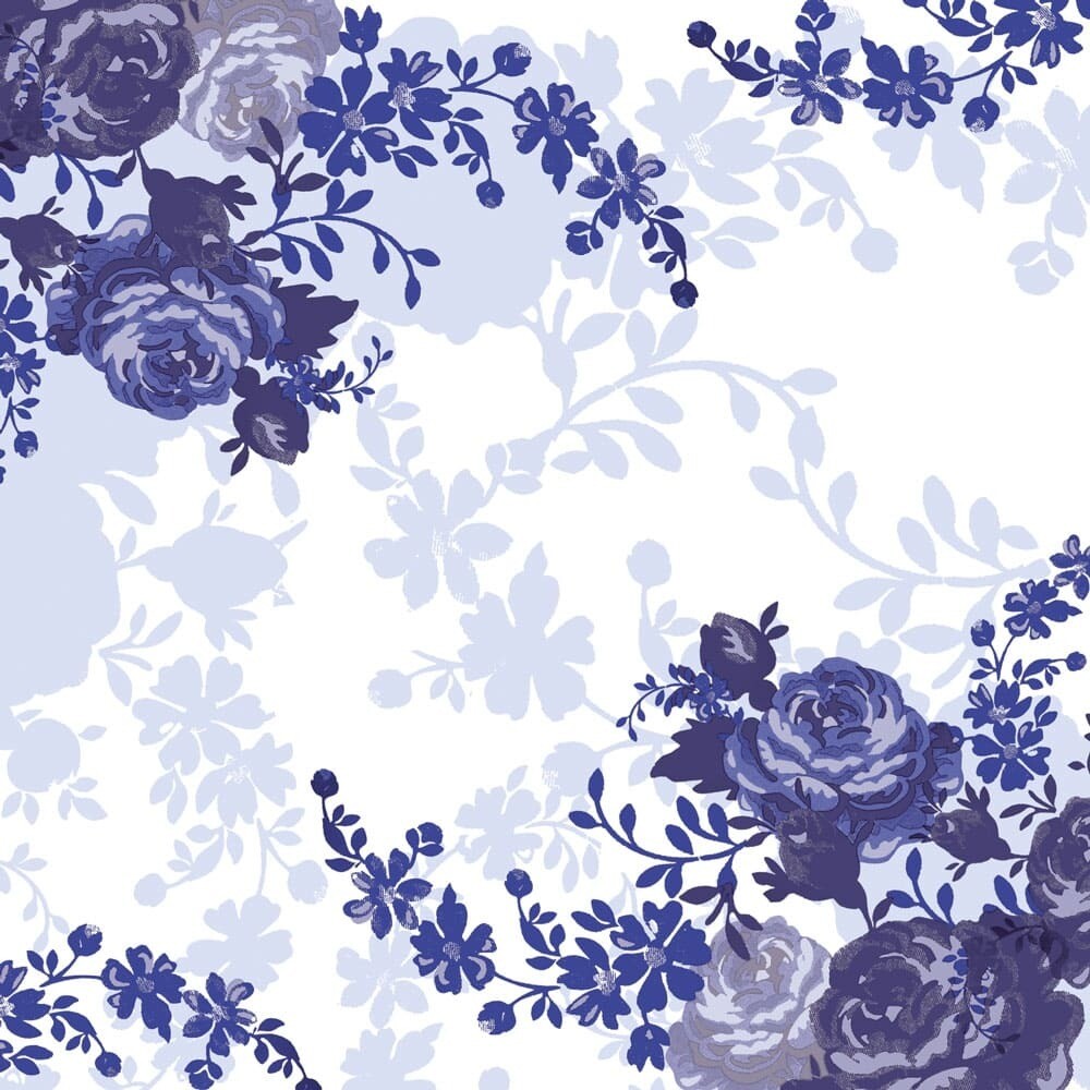Decoupage Paper Napkins - Floral - Blue Roses (1 Sheet)