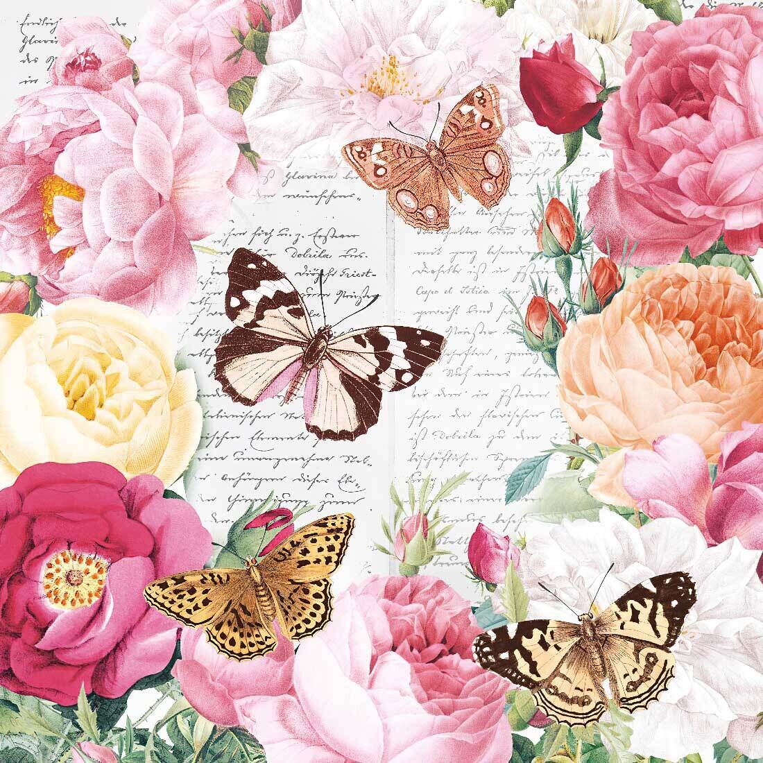 Decoupage Paper Napkins - Butterflies - Natural Beauties (1 Sheet)