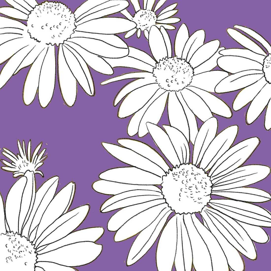 Decoupage Paper Napkins - Floral - Peggy Purple (1 Sheet)