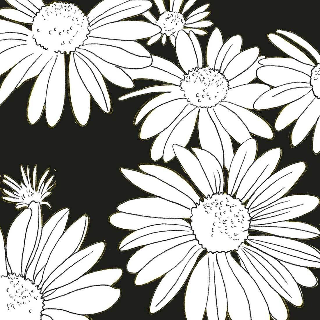 Decoupage Paper Napkins - Floral - Peggy Black (1 Sheet)