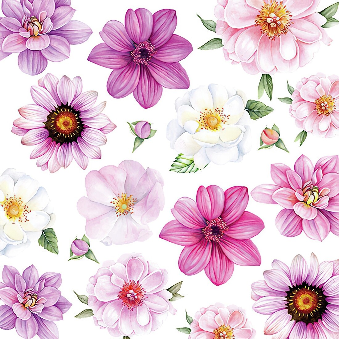 Decoupage Paper Napkins - Floral - Summer Glory (1 Sheet)