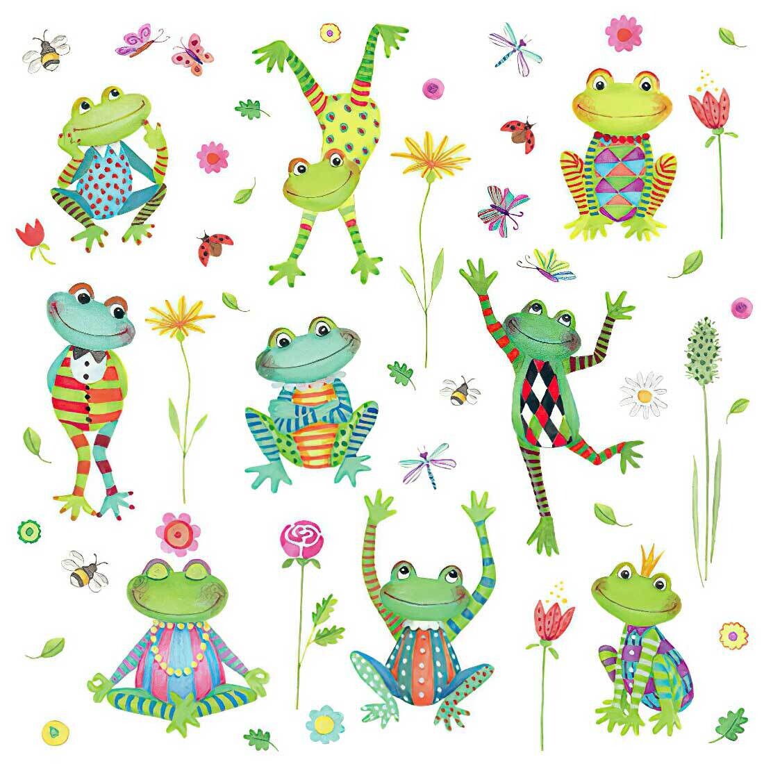 Decoupage Paper Napkins - Animals - Happy Frogs (1 Sheet)