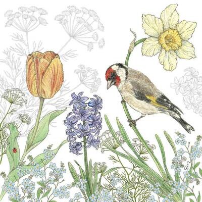 Decoupage Paper Napkins - Bird -Printemps Avec Fleurs