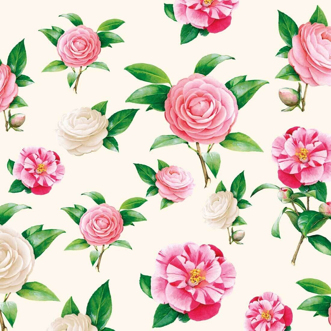 Decoupage Paper Napkins - Floral - Camelie (1 Sheet)