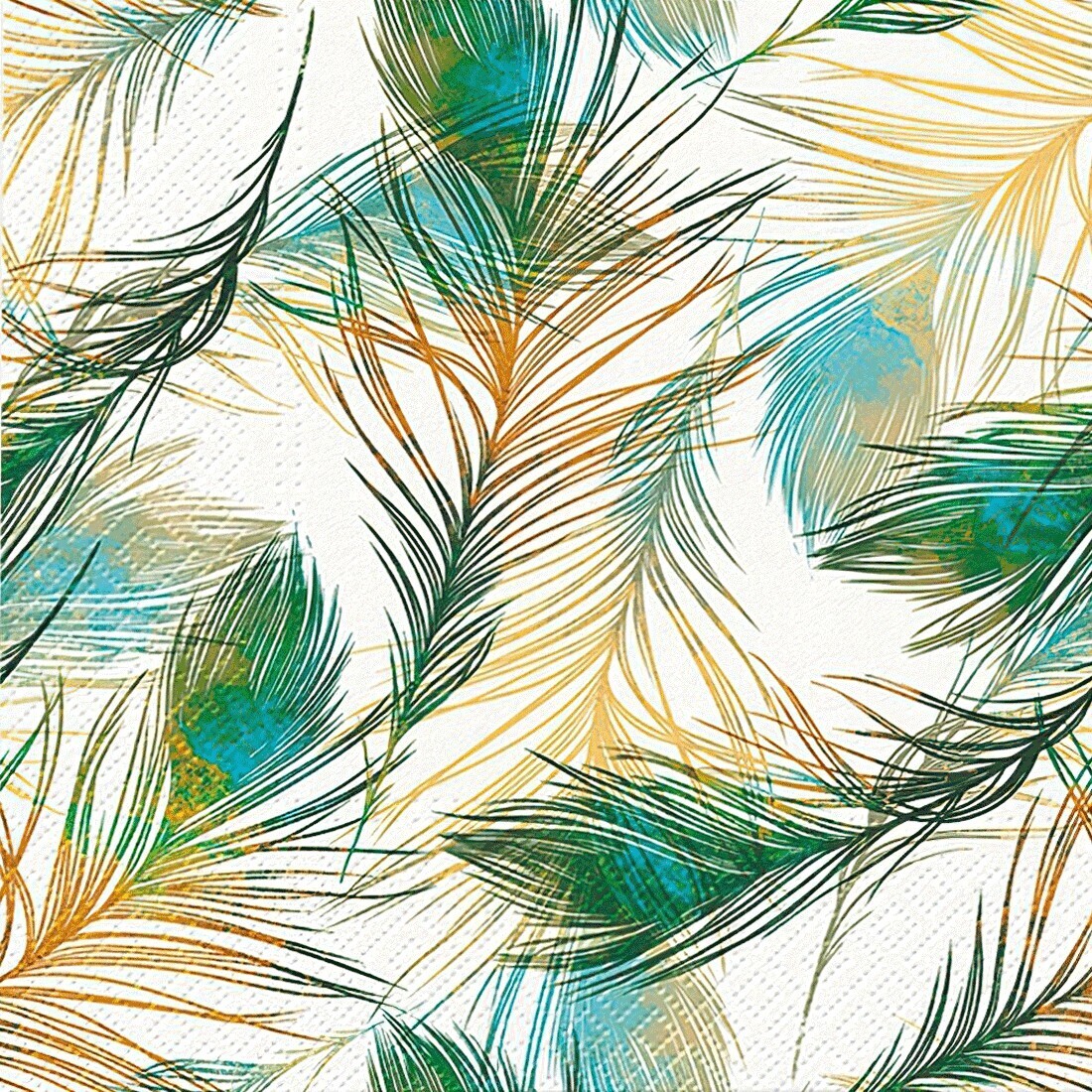 Decoupage Paper Napkins - Bird - Feather Composition (1 Sheet)