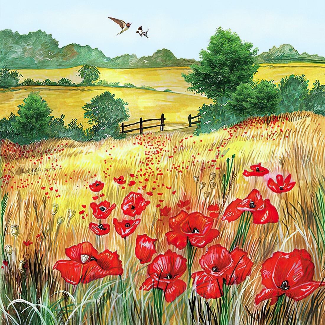 Decoupage Paper Napkins - Outdoor/Scenic - Wheat Fields (1 Sheet) Out of Stock